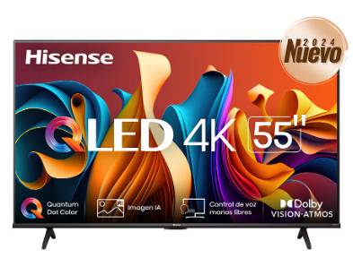 Televisor Hisense 55QD6N - 55 pulgadas, LED 4K UHD, 3840 x 2160 Pixeles, QLED GOOGLE SMART TV Televisor Hisense 55QD6N - 55 pulgadas, LED 4K UHD, 3840 x 2160 Pixeles, QLED GOOGLE SMART TV